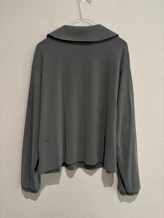 Lululemon Softstreme Pique Oversized Long-Sleeve Polo Shirt Palm Deco SZ S - Picture 6 of 13